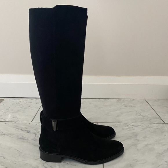 Aquatalia Giada Waterproof Black Tall Riding Boots - Picture 7 of 12